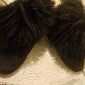 Mongolian Fur (real) Ugg boots for women sz 10